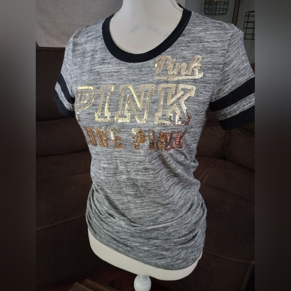 PINK sequin t shirt - Picture 2 of 5